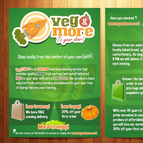 Veg & More needs an eye catching leaflet design!