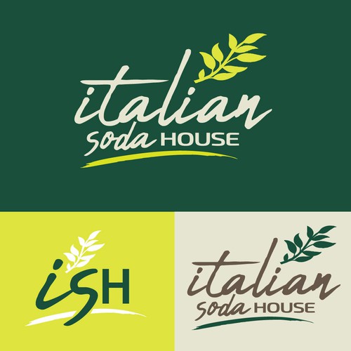 Logo for a hip italian restro with specialy in sodas