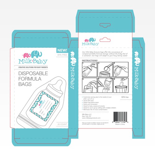 Package design with illustration of the product