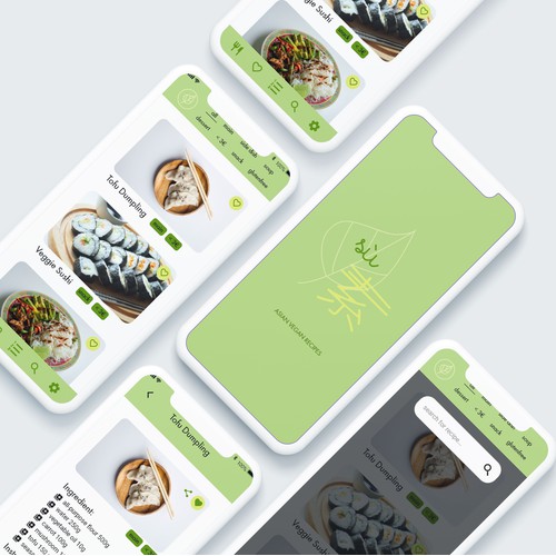 mobile design - vegan recipe