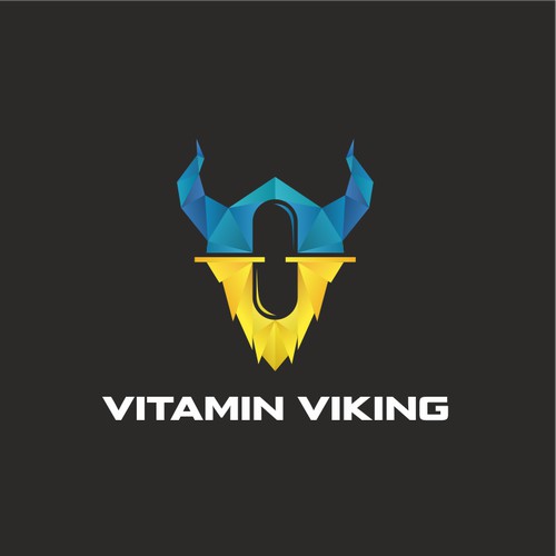 Vitamin Viking. Logo for a supplement company 