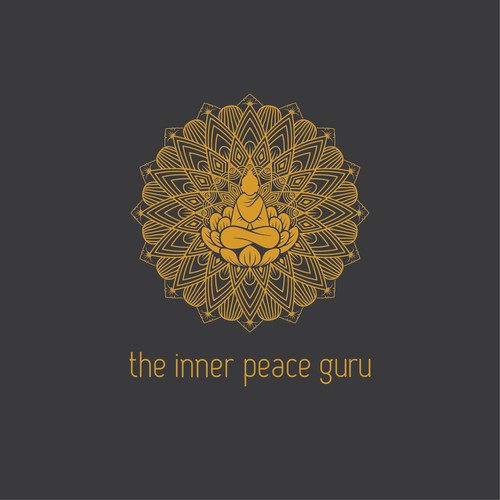 Inner peace guru logo concept