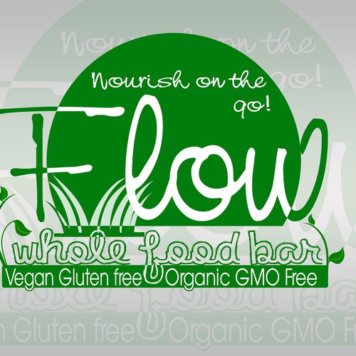 Create the next logo for Flow~ Whole Food Bar