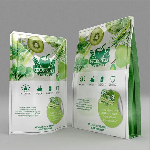 new packaging and label for Coconut Greens