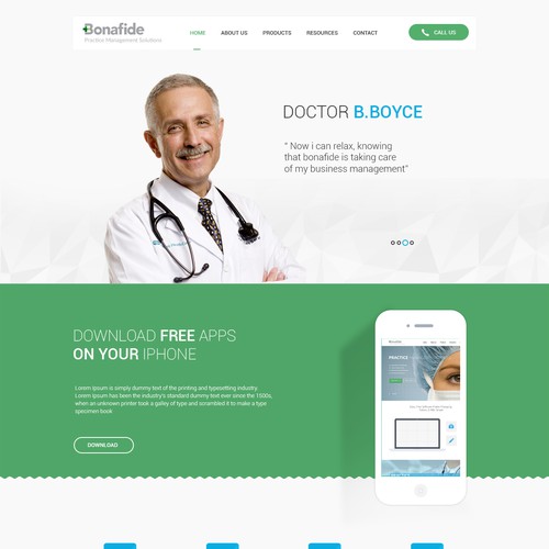Clean, modern medical website