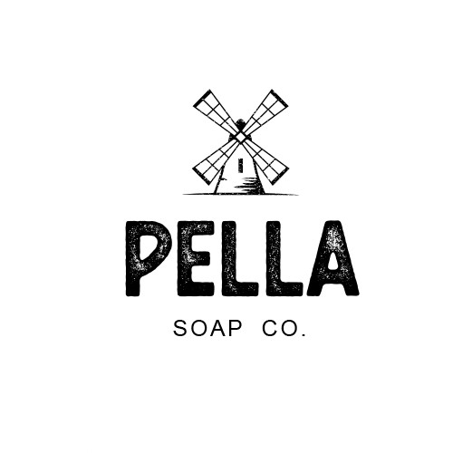 Rustic logo concept for "Pella Soap Co."