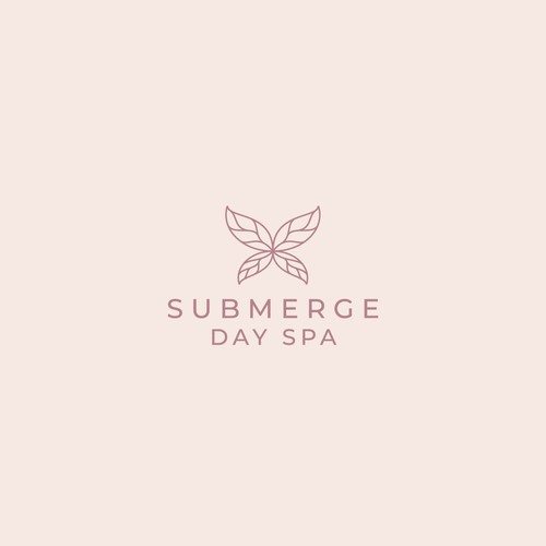 Feminime and luxury butterfly logo for spa