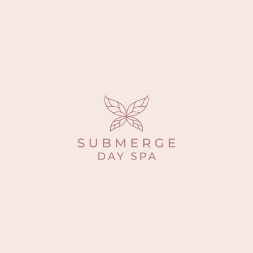 Feminime and luxury butterfly logo for spa