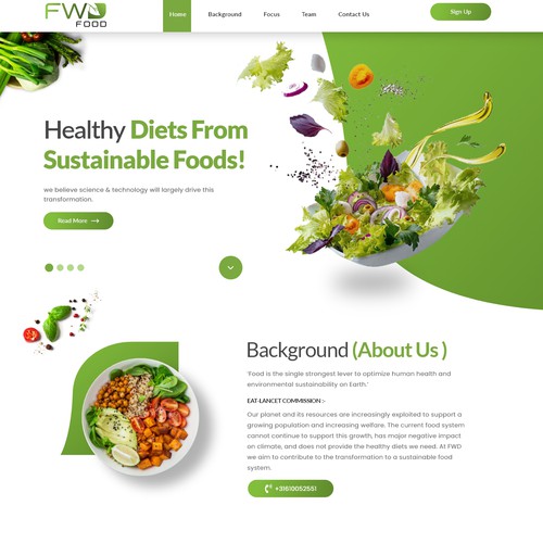 Diets website design