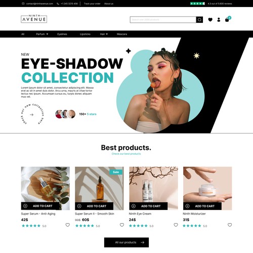 Cosmetics E-commerce website design