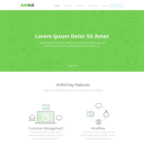 Anthill Landing Page Design