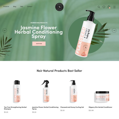 Hair care brand website development