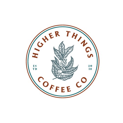 Logo Design Concept for Higher Things Coffee Co