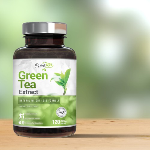 Green Tea label design