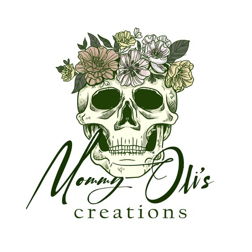 Mommy oli's Botanical skull