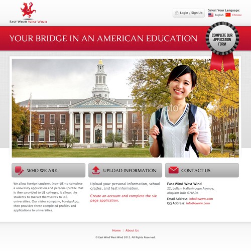 Homepage for East Wind West Wind