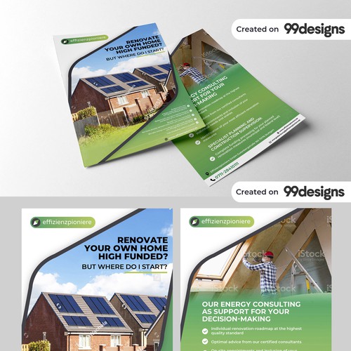 Energy Consulting Flyer Design for Effizienzpioniere
