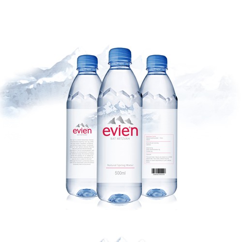 (Evian) Evie'n Label bottle design 