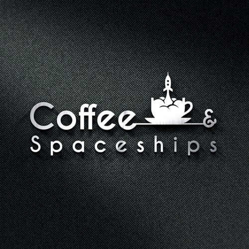 Coffee & Spaceships logo design
