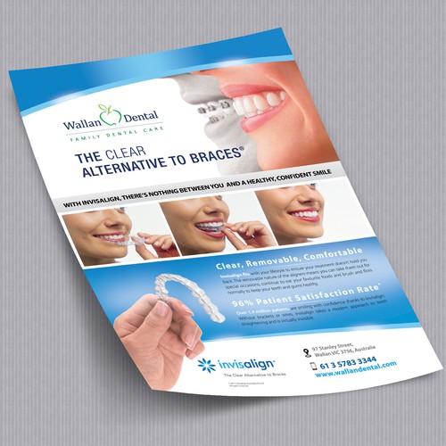 REDESIGN INVISALIGN TEETH STRAIGHTENING FLYER A4 SIZE