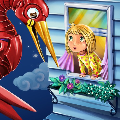 Children book cover illustration