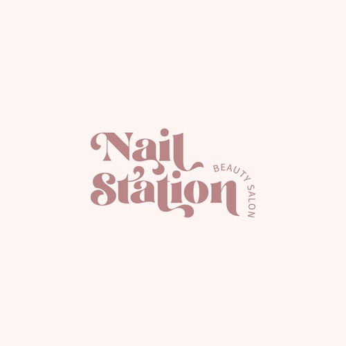 Nail Station Beauty Salon Logo Design