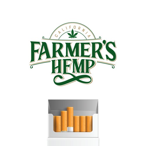 Vintage logo concept for Farmer's hemp