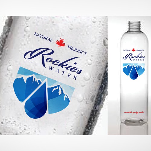 label for new Canadian Mountain Spring Water