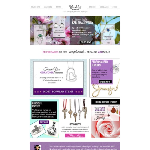 New eCommerce website for Baubles Babe! (www.baublesbabe.com)