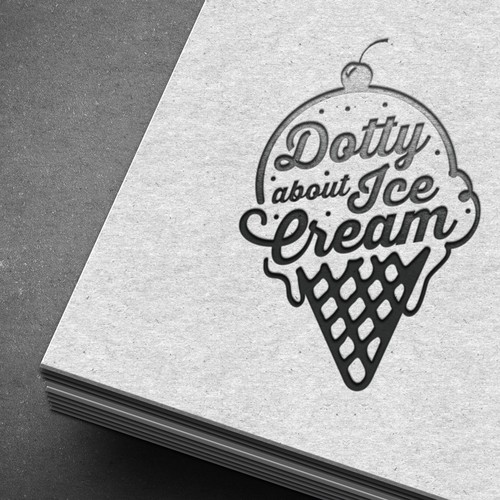 logo for a beautiful vintage ice cream van