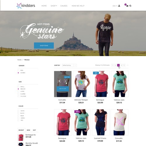 Shop Page design