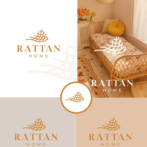 Abstract Minimal Logo for Rattan Furniture