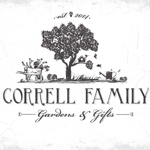 Vintage inspired logo for a start-up Family owned Garden Center