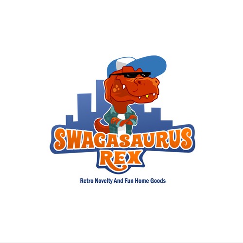 Character logo concept for Swagasaurus