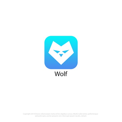 Create a FLAT logo for WOLF - The Next HUGE Social App - SiliconValley Start-up