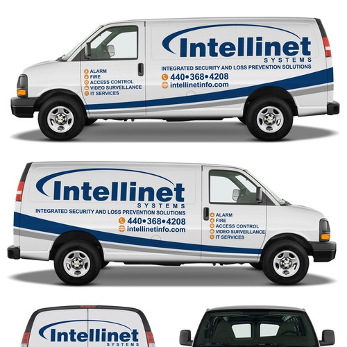 Clean Crisp Cargo Van Wrap Design