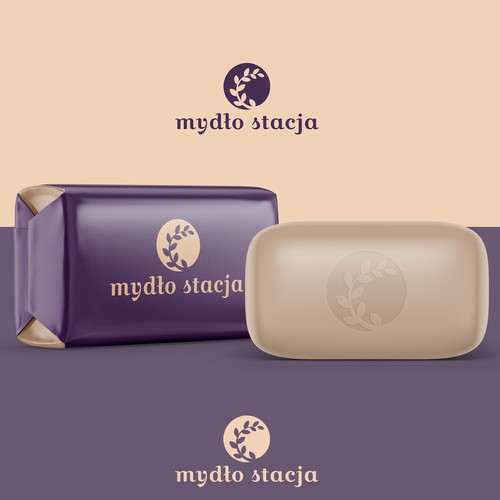 Logo concept for a natural cosmetics manufacture called Mydło Stacja (Soap Station)