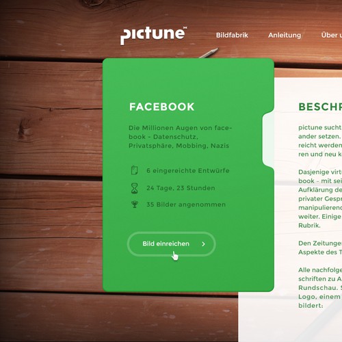 Web-Design proposal for pictune II