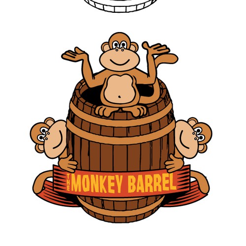 Fun monkey-themed logo for beach house!
