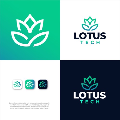 Lotus tech logo design