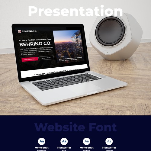 Landing page design