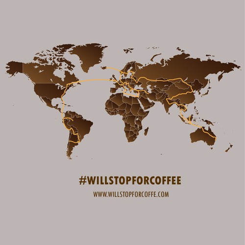 World tour Map for WillStopForCoffee