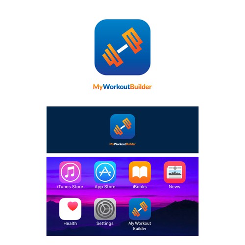Physical fitness App icon design