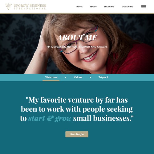 Upgrow Business International About Page Design
