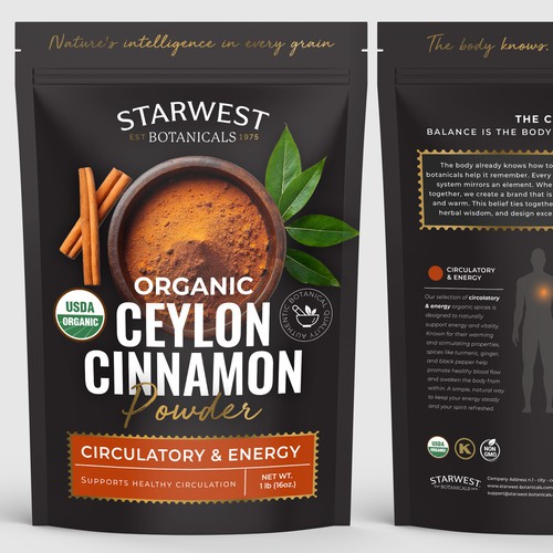 Organic Powder pouch design