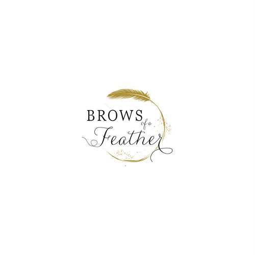 A girly and pretty logo for Brows of a Feather