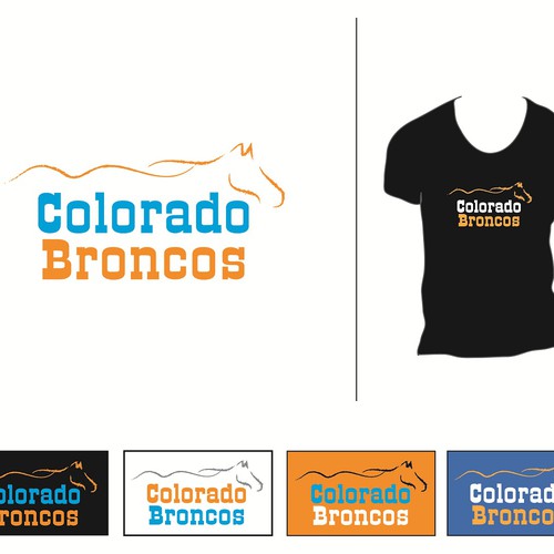 Vintage Colorado Broncos Logo For Shirt