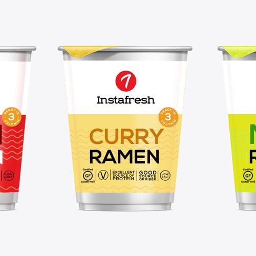 Product packaging for Ramen food line
