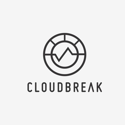 LOGO design for CLOUDBREAK, a new cutting-edge film production company.