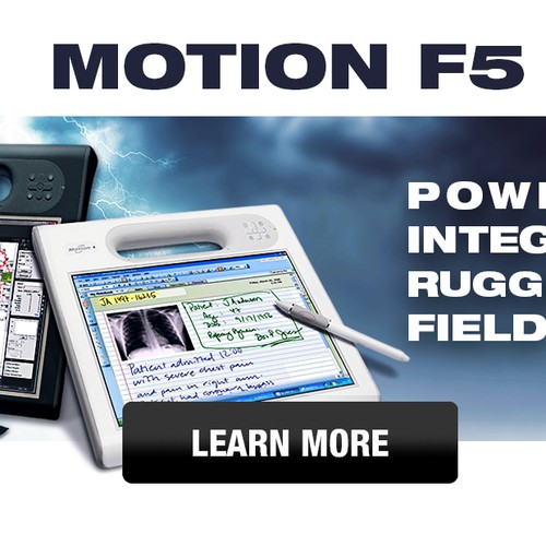 Eye catching banner ad for the latest rugged tablet pcs!